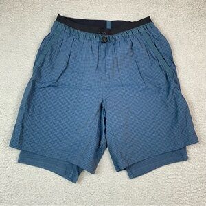 Nike Tech Pack Men's Size S Blue Lined Gym Workout Shorts 8" Inseam Small EUC